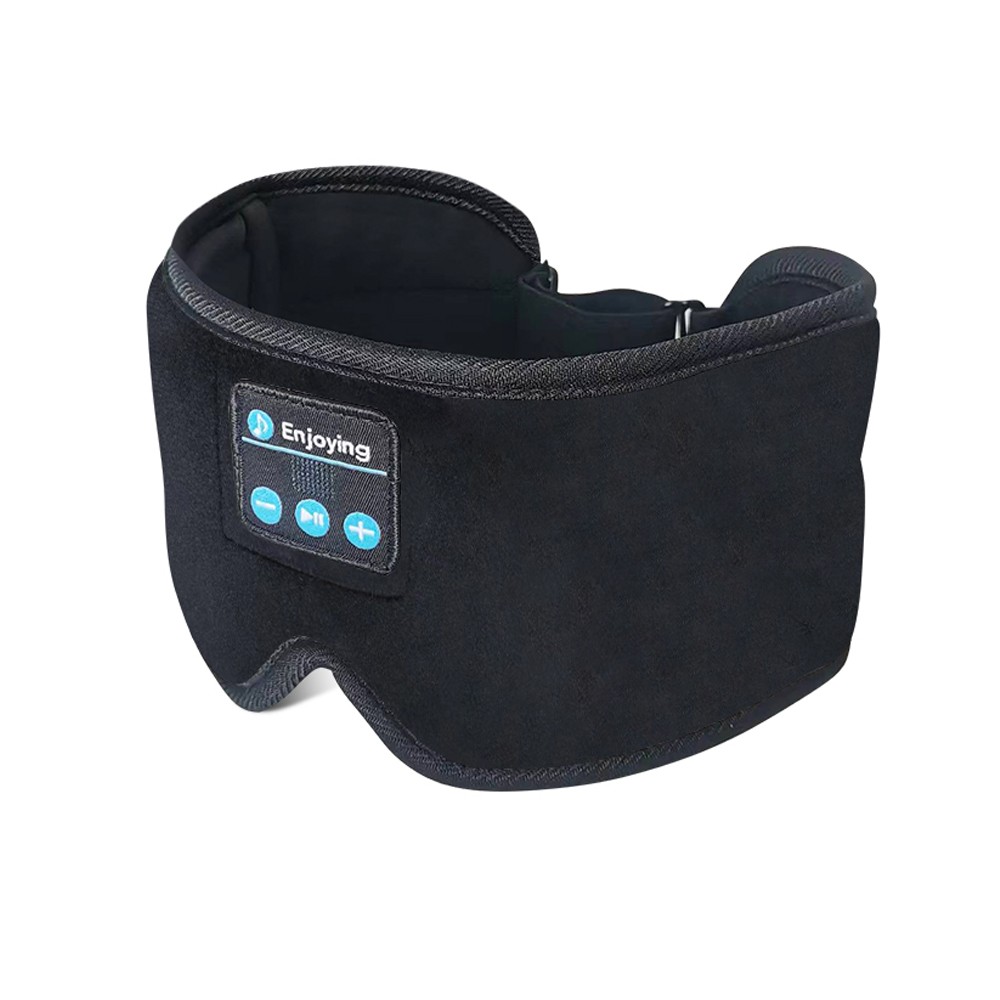 3D Bluetooth Sleep Eye Mask HD Stereo reproduktor černý