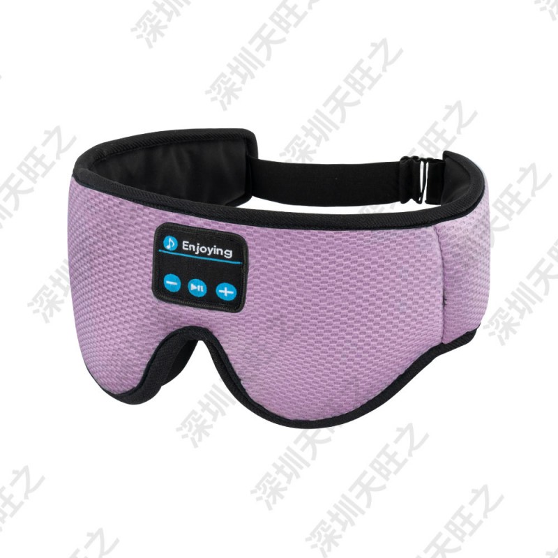 3D Bluetooth maska ​​na oči Sleep Headphoens Fialová