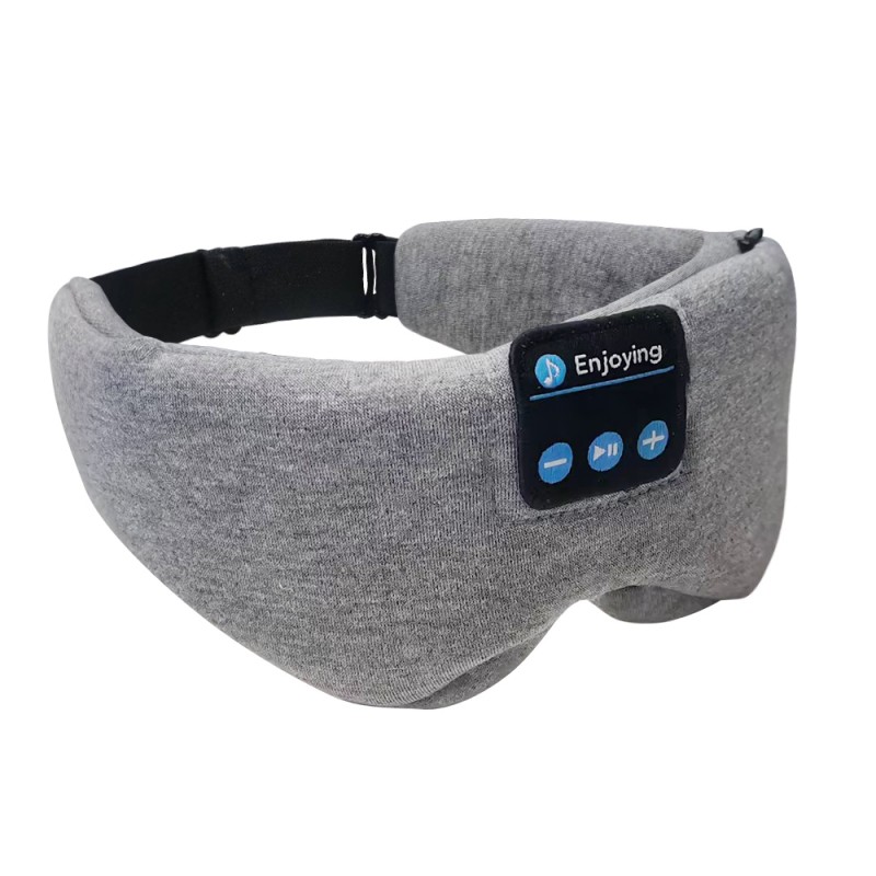 Bavlněná Bluetooth maska ​​na oči Sluchátka do uší Mini šedá