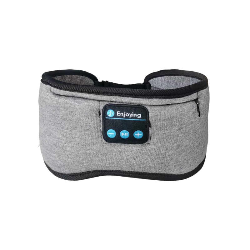Bavlněná šedá zip Bluetooth Eye Mask