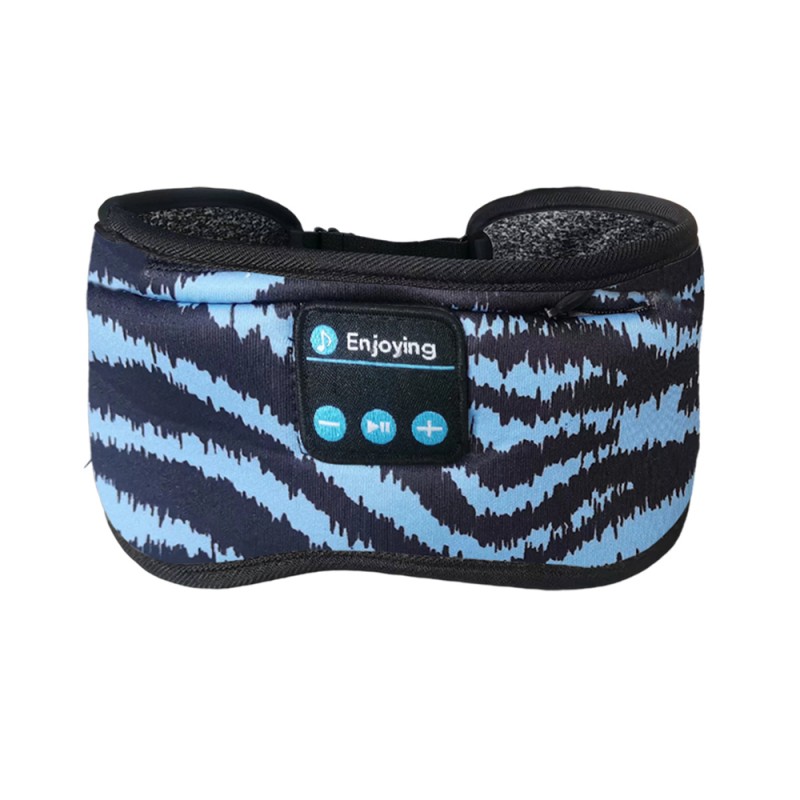 Bavlněná zebra modrá oční maska ​​Bluetooth